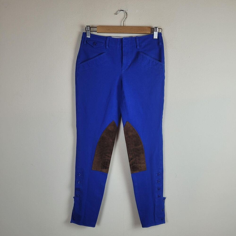 Vintage Ralph Lauren‎ Pants 2 Blue Chino Equestrian Riding Jodphurs Polo Preppy